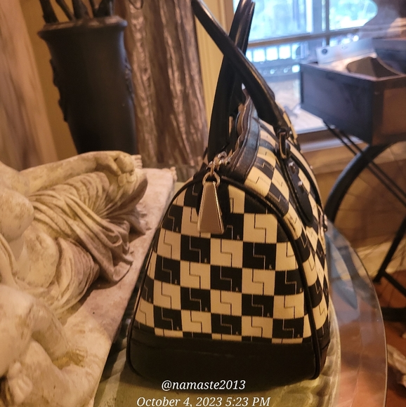 L.A.M.B by Gwen Stefani Checkerboard Speedy Tote Luxury Designer Bag #564 - Picture 11 of 13